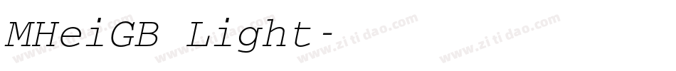 MHeiGB Light字体转换